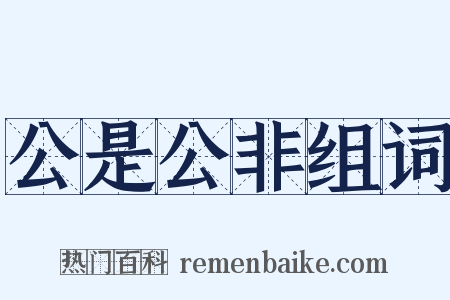 公是公非组词是什么意思的图片
